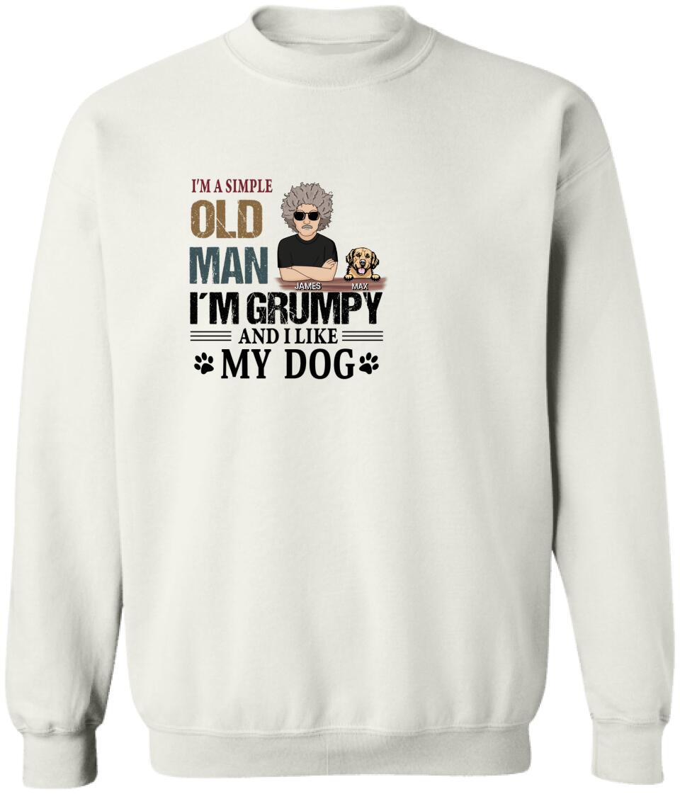 I'm A Simple Old Man I Like My Dogs Personalized Shirt Family Gift For Dog Lover