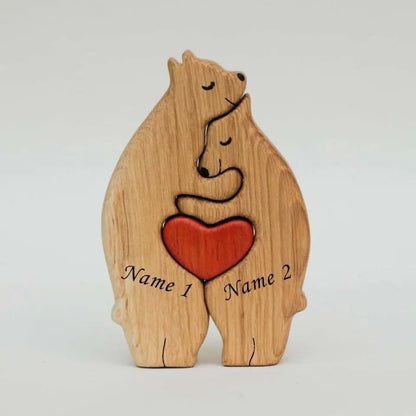 Handcrafted - Family - Wooden Bears Family - Wooden Pet Carvings