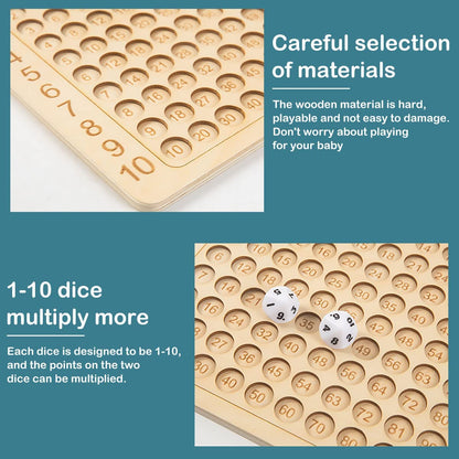 Wooden Math Multiplication Board