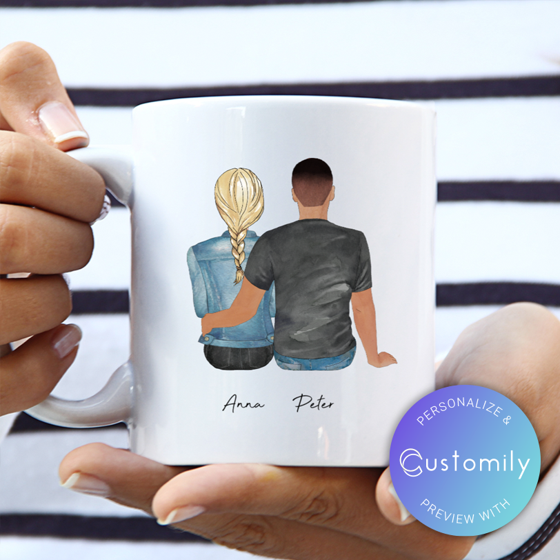 Custom couples mug